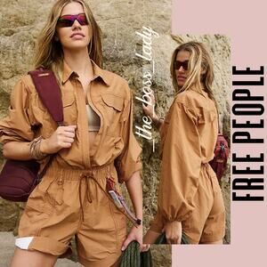 Free People romper activewear shortsie onesie jumpsuit gorpcore utility XS